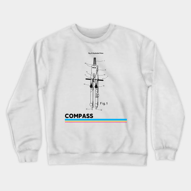 Design of Compass Crewneck Sweatshirt by ForEngineer